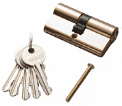 Картинка Цилиндр RENZ 60 мм CS 60 PB К-К, станд., латунь блестящая